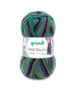Laine à chaussettes à tricoter HOT SOCKS COLOR - Grundl - certifiée Oeko-Tex 405 Multicolore