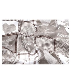 Tissu coton Noël vichy de 160 cm de largeur ALPHUBEL NATUREL vendu par 50 cm