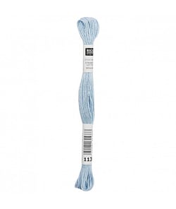 Fil à broder mouliné Uni - Rico Design 113 Bleu