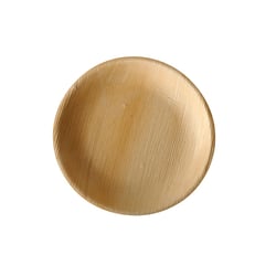 6 Petites Assiettes Rondes - Feuille de Palmier