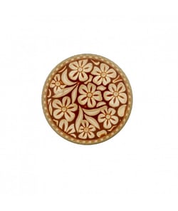 Bouton métal motif floraux 23mm à queue - Prym Brun Moyen marron