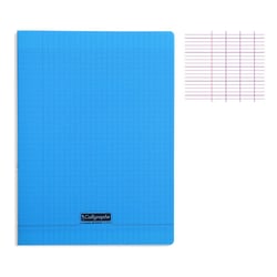 Cahier - 24x32(cm) - Grands carreaux - 192 pages - couverture en polypro - sans spirale - Clairefontaine - Calligraphe
