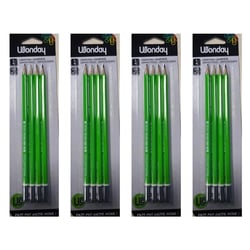 Lot de 4 étuis de 4 crayons graphite WONDAY - HB - Bois issu de forêts gérées durablement