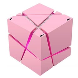 Mini Enceinte Bluetooth Rose Design Rubik's Cube Contrôle Vocal Intelligent Lumière RGB YONIS