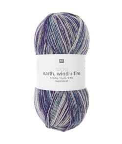 Laine à chaussette Socks Earth Wind + Fire 6 fils - Rico Design 02 Violet Sky