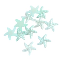 30 Perles Cabochon ETOILE DE MER Bleu à coller 19 mm Acrylique - Dos Plat - Creation Diy