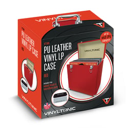 Mallette de rangement vinyles 33 tours Vinyl Tonic VT18R – Rouge 40 disques