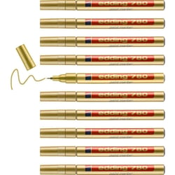 Lot de 10 Marqueurs Peinture 780 Or Pointe Fine 0,8 mm EDDING