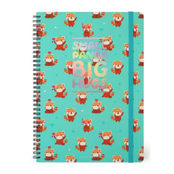 cahier a lignes spirale Maxi red panda - LEGAMI - Aqua