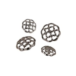 Lot de 3 boutons boutons ajourés gris