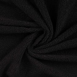 Tissu Fausse fourrure Mouton Elsa uni  Noir