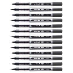 12 stylos roller noir Uni Ball EYE pointe fine 0,5mm