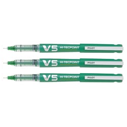 Lot de 3 rollers rechargeables V5 encre liquide Begreen pointe fine vert