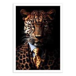 Affiche 50x70 cm - Leopard Wild Suits - Philippe Hugonnard