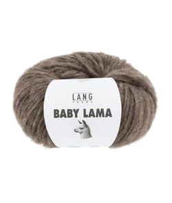 Pelote de laine BABY LAMA - Lang Yarns - Fil noble, moelleux et isolant thermique 0096 Marron clair chiné