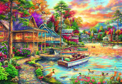 Puzzle 1000 pièces - Chuck Pinson - Freedom at the Lake - Grafika