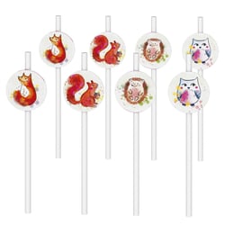 Paille - lot de 8 - animaux de la forêt