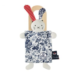 Doudou rectangulaire lapin L’Île aux Fleurs Triskel 30 cm - Maïlou Tradition