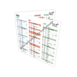 Calendrier - 2024/2025 - Septembre à août - 12 mois - Dépliable - Quo Vadis
