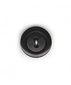 Carte de 4 boutons ronds soucoupe noir 2 trous 14mm - Union Knopf Noir