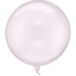 Ballon Aluminium Hélium   Boule Rose Transparent   Ø 40 cm