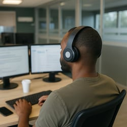 Casque Bluetooth Sans Fil Rechargeable Léger Confortable et Réglable Portée 10 Mètres Autonomie 4 Heures