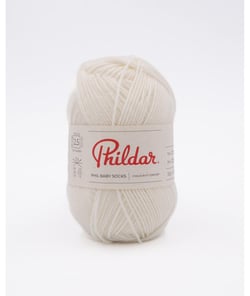 Pelote de Laine Mérino Phil Baby & Socks - Chaleur et Douceur pour Petits Pieds Ecru