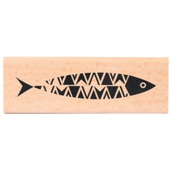Graine Créative - Tampon en bois Poisson ethnique