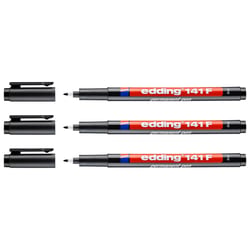 Lot de 3 marqueurs permanents EDDING pointe fine 0,6 mm - Noir