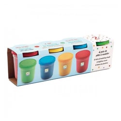 4 pots de pate a modeler couleurs primaires - Djeco - Bleu