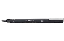 Lot de 12 feutres techniques UNI-BALL PIN, pointe pinceau, 0.02 mm, noir