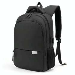 Sac À Dos Ordinateur Multifonction Imperméable Avec Port USB 33x12x44cm Noir Bleu YONIS