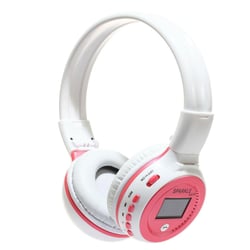 Casque Audio Bluetooth Sans Fil Avec Écran LED Et Microphone HD Pour Appareils Rose YONIS