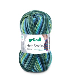 Laine à chaussettes à tricoter HOT SOCKS COLOR - Grundl - certifiée Oeko-Tex 404 Bleu