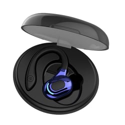 Ecouteurs Bluetooth Sans Fil Confortables Etanches Avec Boîtier De Charge Bleu YONIS
