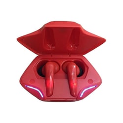 Ecouteurs Bluetooth 5.0 Gaming Stéréo LED Basse Latence Blanc 10m Autonomie 3h Rouge YONIS