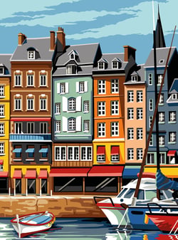 Canevas SEG N17 Facade Honfleur 40x50 cm