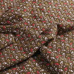 Tissu Viscose Arty Mini pétales sur fond Vert kaki