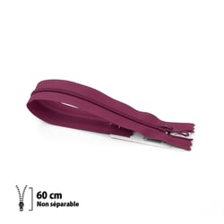 Fermeture éclair 60 cm Nylon 4mm