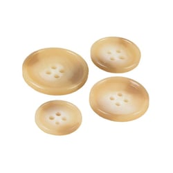Lot de 6 boutons costume beige pierre