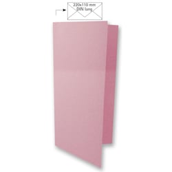 Carte DIN longue, uni,FSC Mix Credit, rosé, 210x210mm, 220g / m², 5 pces