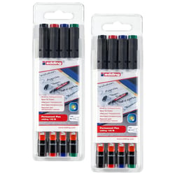 Marqueur permanent - Pointe moyenne 1 mm - EDDING - Assortiment - Lot de 2