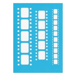 Pochoir plastique souple réutilisable 18,5 x 14,5 cm Fabrika Decoru CINEMA 064