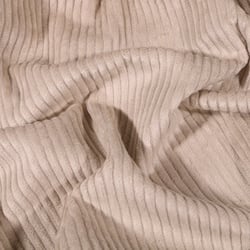 Tissu Velours côtelé uni Beige
