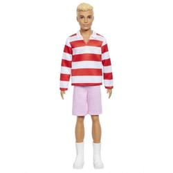 Poupée Ken Fashionistas avec haut a rayures rouges et short - HYV01