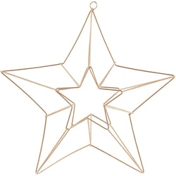 Décoration à suspendre, étoile, dim. 34x30 cm, laiton, 1 pièce
