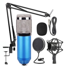 Microphone Rose Haute Qualité Pour Studio Enregistrement Et Podcasting Bleu YONIS