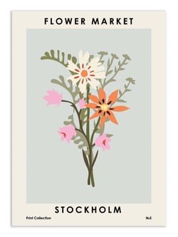 Affiche 50 x 70 cm -  Flower Market Stockholm - NKTN
