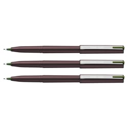 Lot de 3 Feutres à plume Pentel Stylo JM20 - Vert olive - Plastique