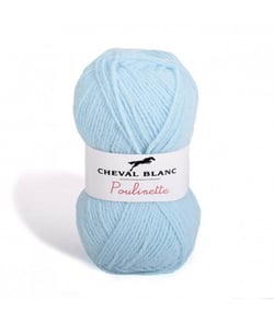 Pelote de laine à tricoter POULINETTE - Cheval Blanc 147 Bleu